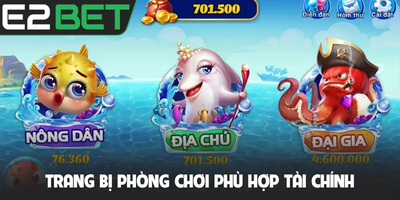 Trang bị phòng chơi phù hợp tài chính