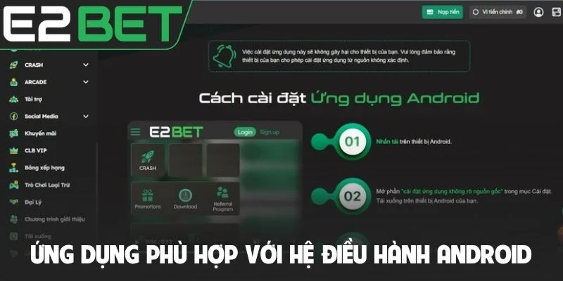 Tải App E2bet - Cách Thức Download Ứng Dụng Nhanh Chóng Nhất 3 Ứng dụng cược phù hợp với hệ điều hành Android